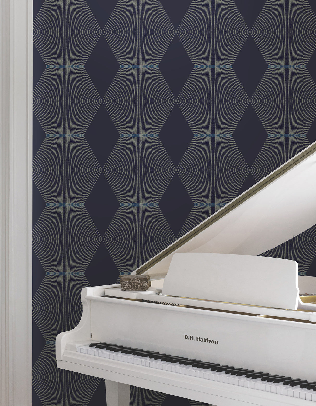 Ronald Redding MX9635 Diamond Legacy Navy Wallpaper - Eade's Wallpaper