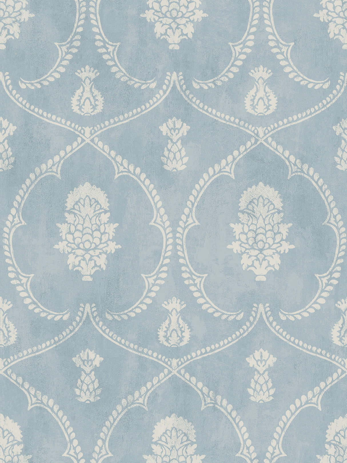 Ronald Redding MX9644 Royal Damask Blue Wallpaper - Eade's Wallpaper