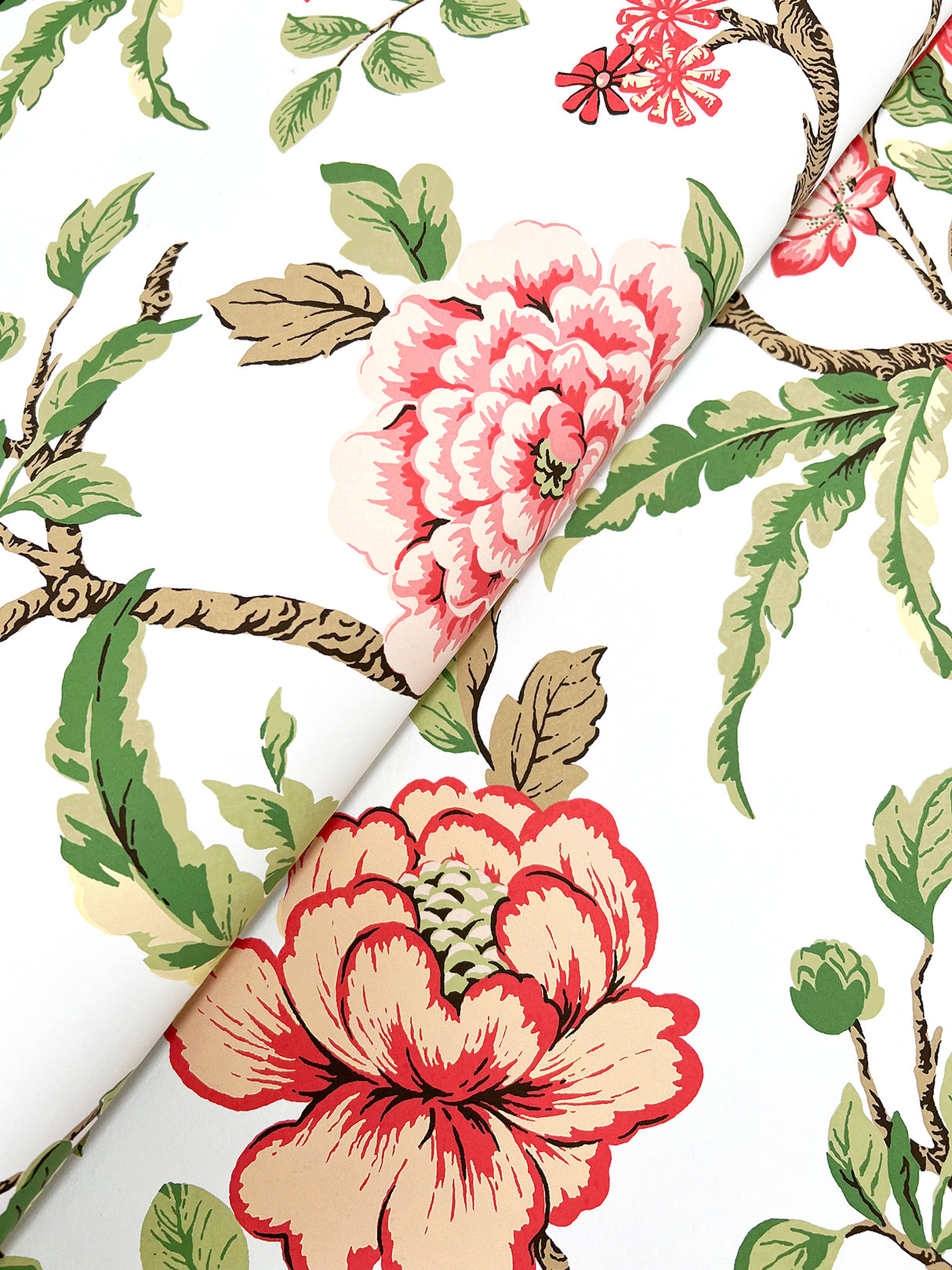 Ronald Redding MX9651 Courtyard Botanical Rose Wallpaper - Eade's Wallpaper