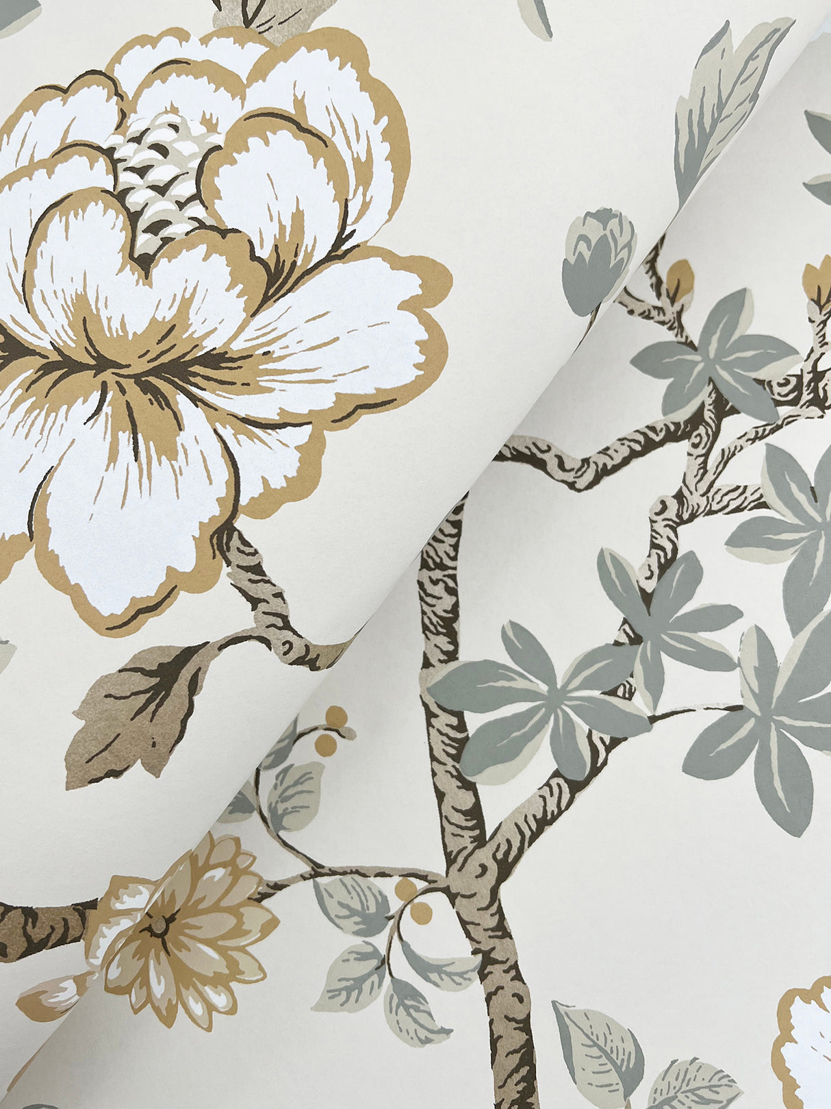 Ronald Redding MX9655 Courtyard Botanical Neutral Wallpaper - Eade's Wallpaper