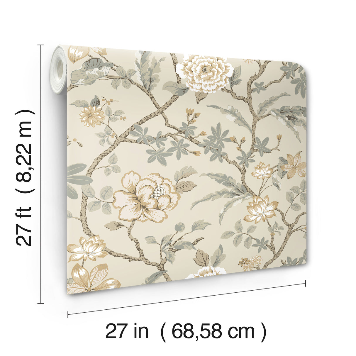 Ronald Redding MX9655 Courtyard Botanical Neutral Wallpaper - Eade's Wallpaper