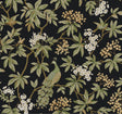 Ronald Redding MX9662 Peacock Estate Black Wallpaper - Eade's Wallpaper