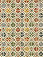 Scalamandre N1 0001B411 MULTI / CREAM KIROV Fabric - Eade's Wallpaper
