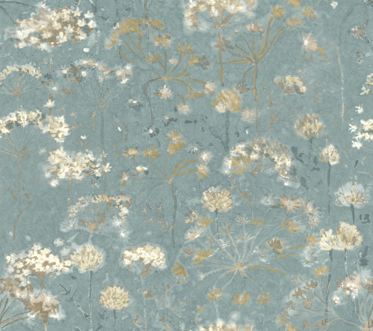 York NA0542 Botanical Fantasy Blue Wallpaper