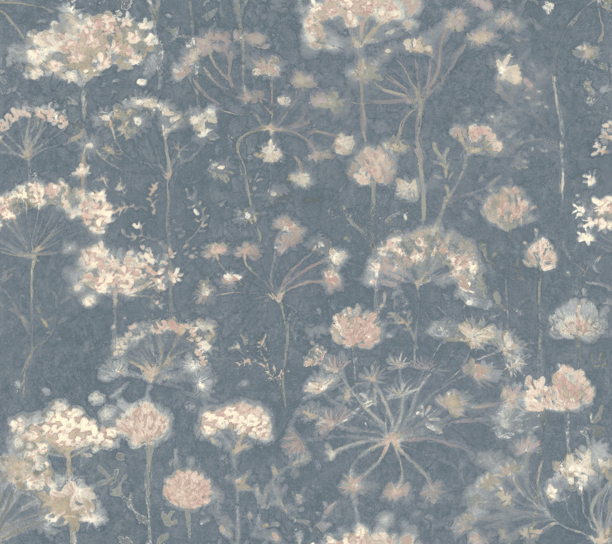 York NA0543 Botanical Fantasy Dark Blue Wallpaper