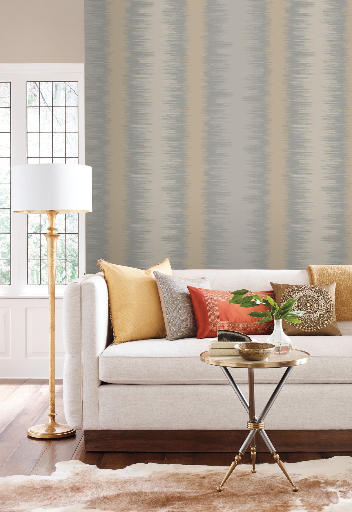 York NA0551 Quill Stripe Dark Grey Wallpaper