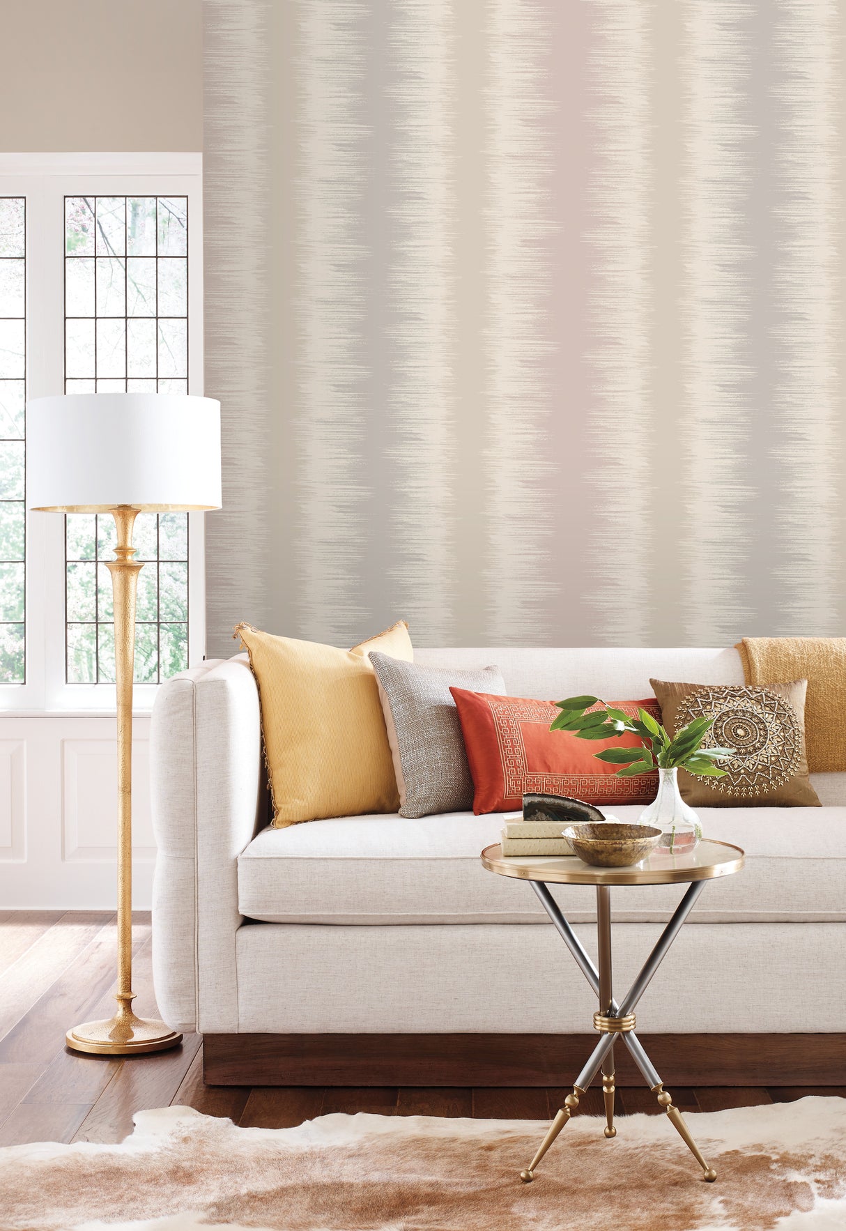 York NA0552 Quill Stripe Pink Wallpaper