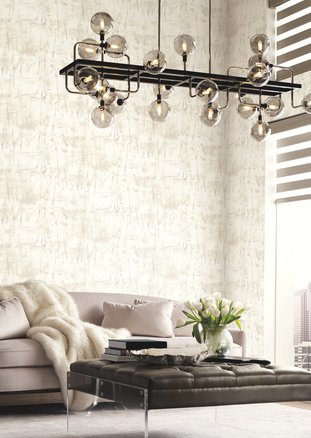 York NA0562 Modern Art White Wallpaper