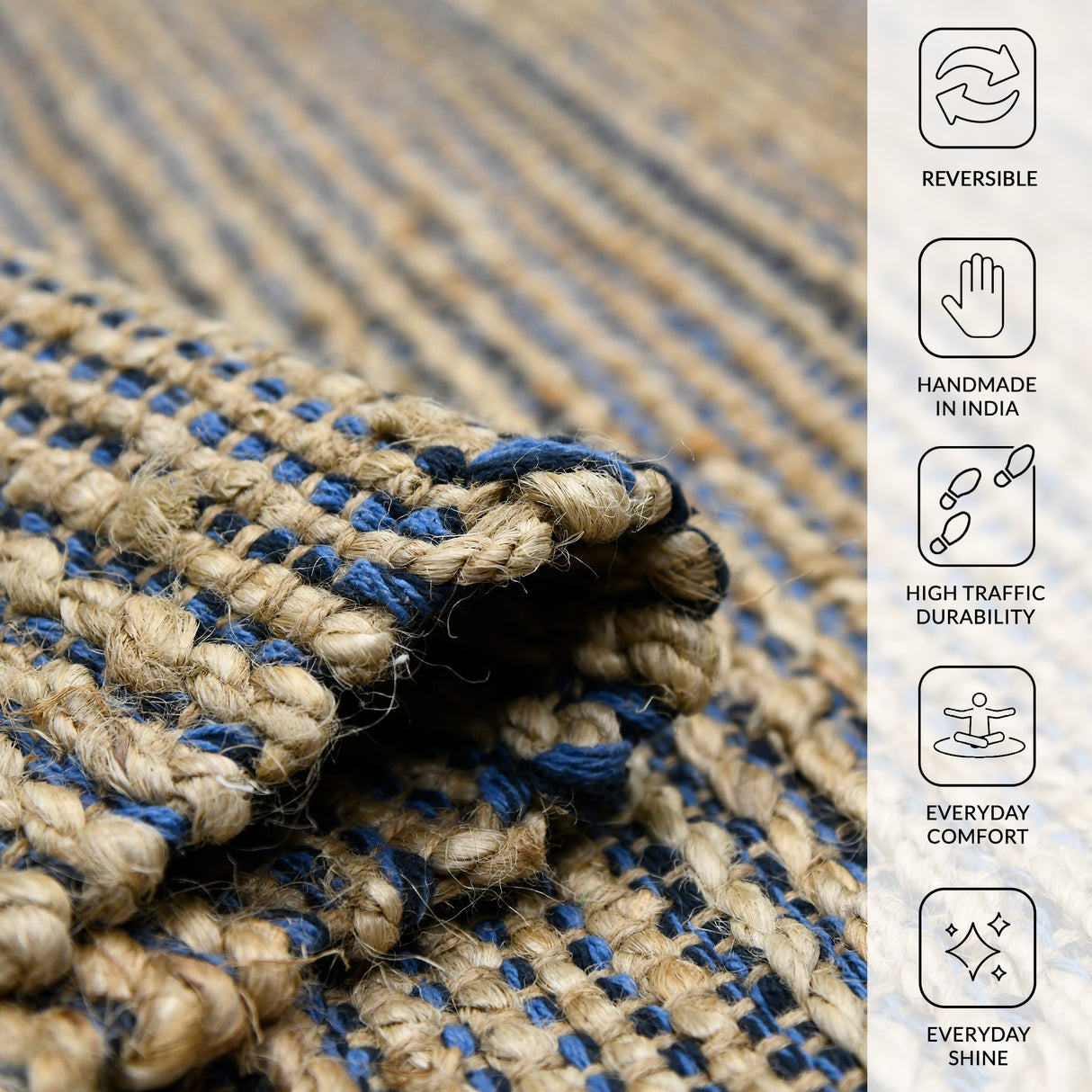 Amer Rugs NAT-7 Naturals Farmhouse Striped Area Rug