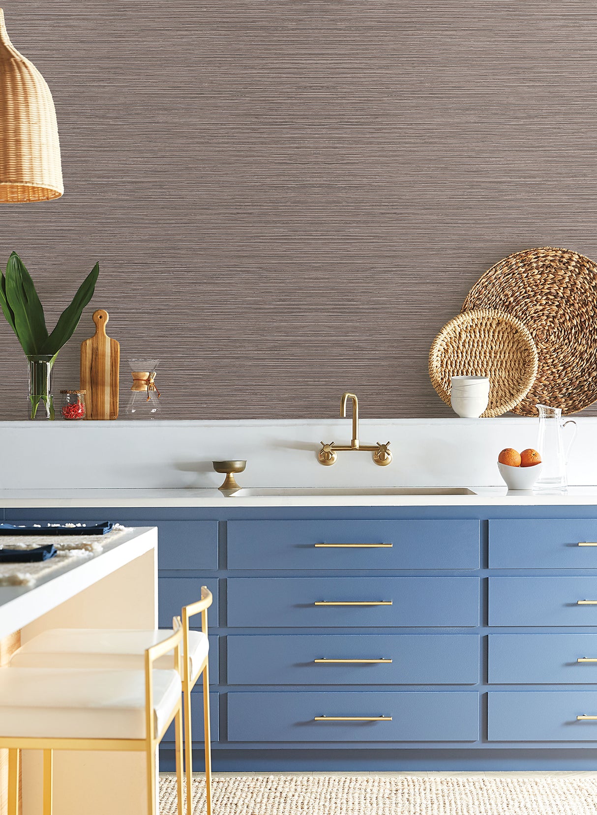 York ND3036N Grass Roots Brown Wallpaper