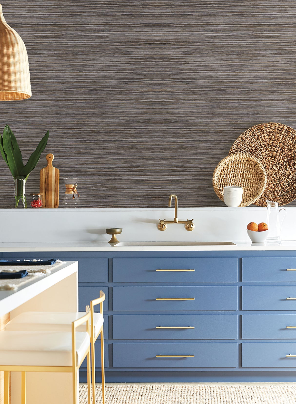 York ND3039N Grass Roots Brown Wallpaper