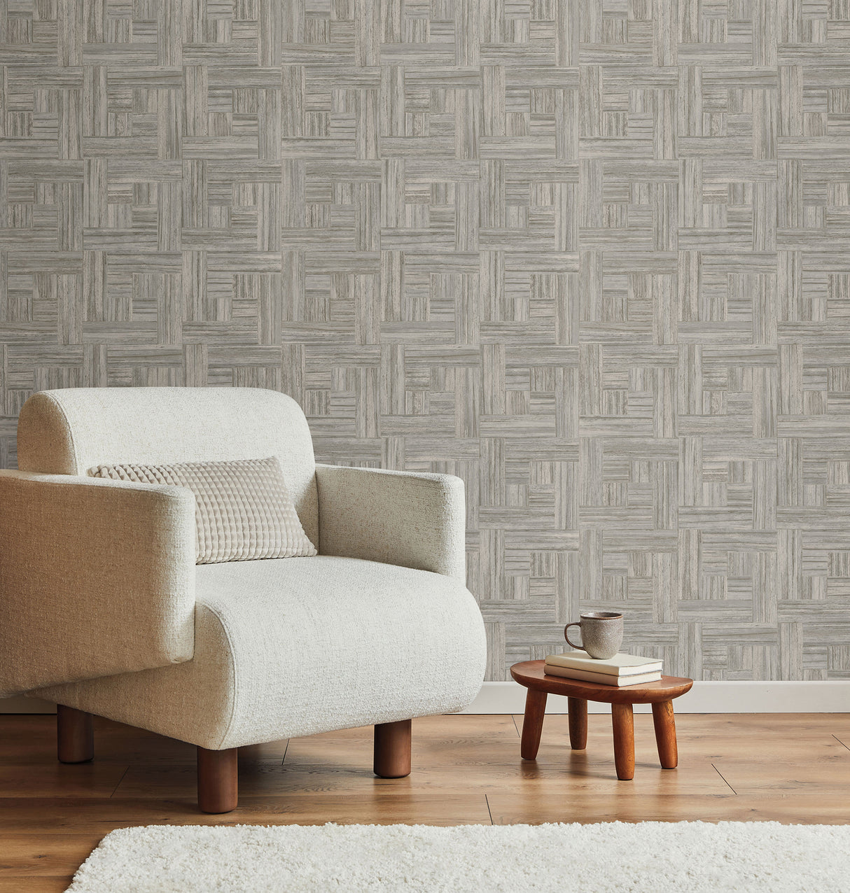 York ND3058N Tesselle Brown Wallpaper