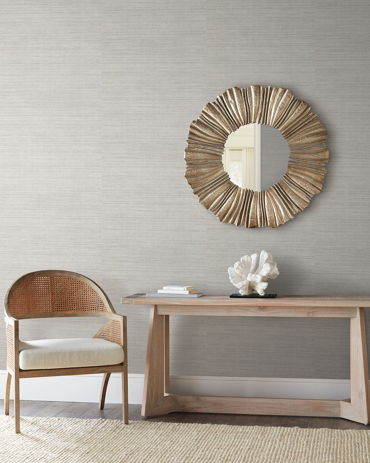 York ND3069N Tasar Silk Grey Wallpaper