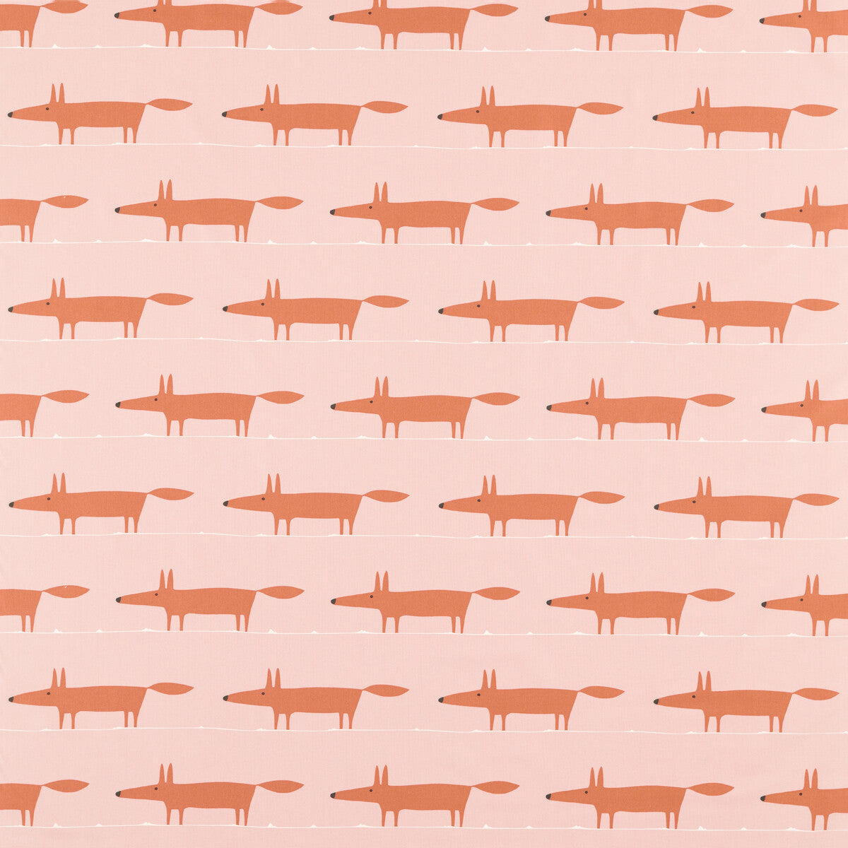 SCION NHAP121093.SCN.0 MIDI FOX MILKSHAKE/ROSE Fabric - Eade's Wallpaper