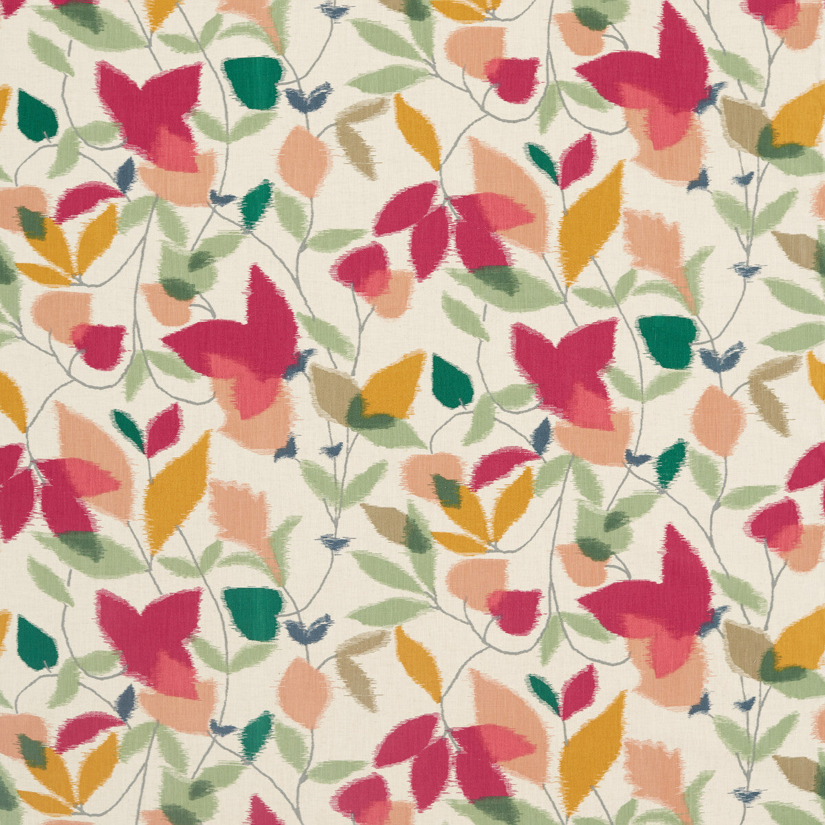 SCION NJAP120750.SCN.0 AKIRA BERRY/OCHRE/PISTACHIO Fabric - Eade's Wallpaper