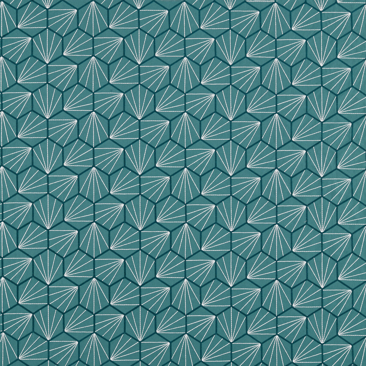 SCION NJAP132736.SCN.0 AIKYO TEAL Fabric - Eade's Wallpaper