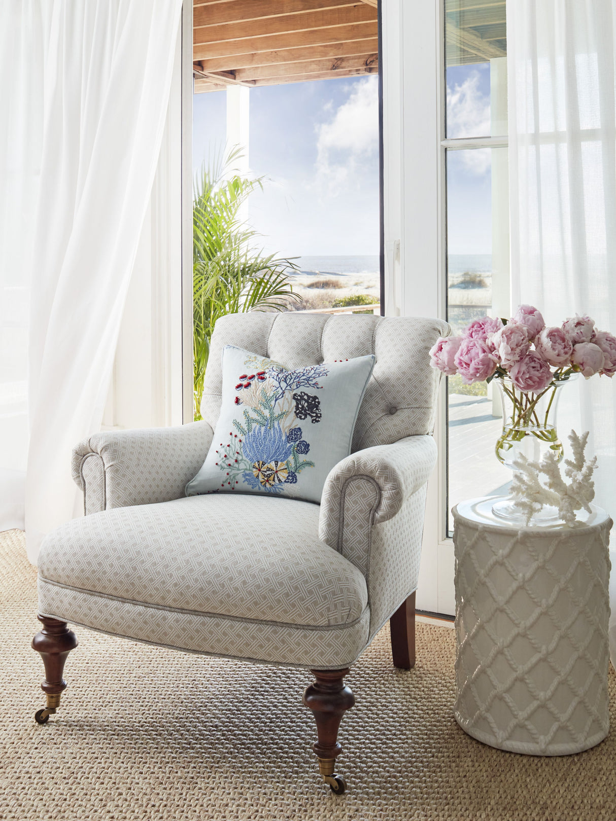 Scalamandre NK 0140CAND ULTRAMARINE CANDELARIA Fabric - Eade's Wallpaper