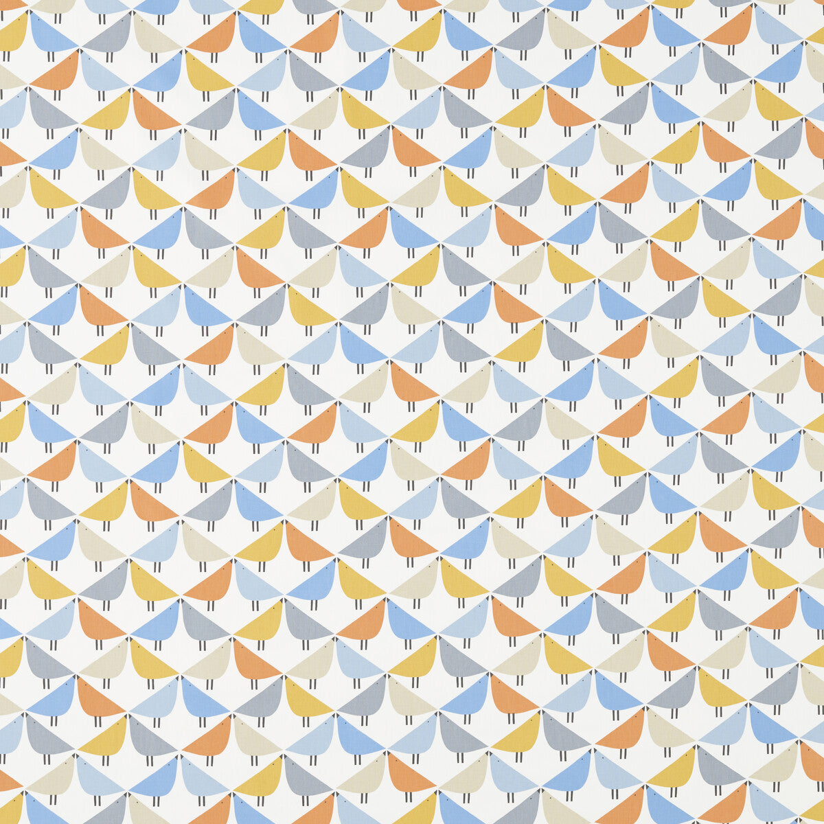 SCION NNOU120585.SCN.0 LINTU SATSUMA/SKY/PEBBLE Fabric - Eade's Wallpaper