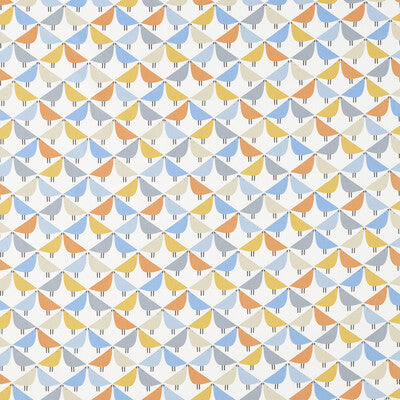 SCION NNOU120585.SCN.0 LINTU SATSUMA/SKY/PEBBLE Fabric - Eade's Wallpaper