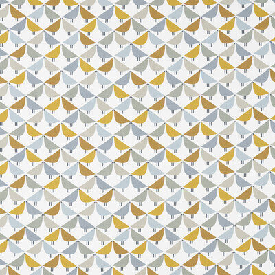 SCION NNOU120586.SCN.0 LINTU DANDELION/BUTTERSCOTCH/PEBBLE Fabric - Eade's Wallpaper