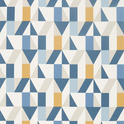 SCION NNUE120709.SCN.0 NUEVO INDIGO/SLATE/SATSUMA Fabric - Eade's Wallpaper