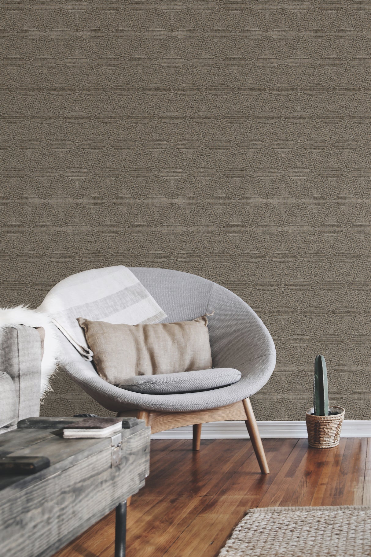 York NR1512 Norse Tribal Brown Wallpaper