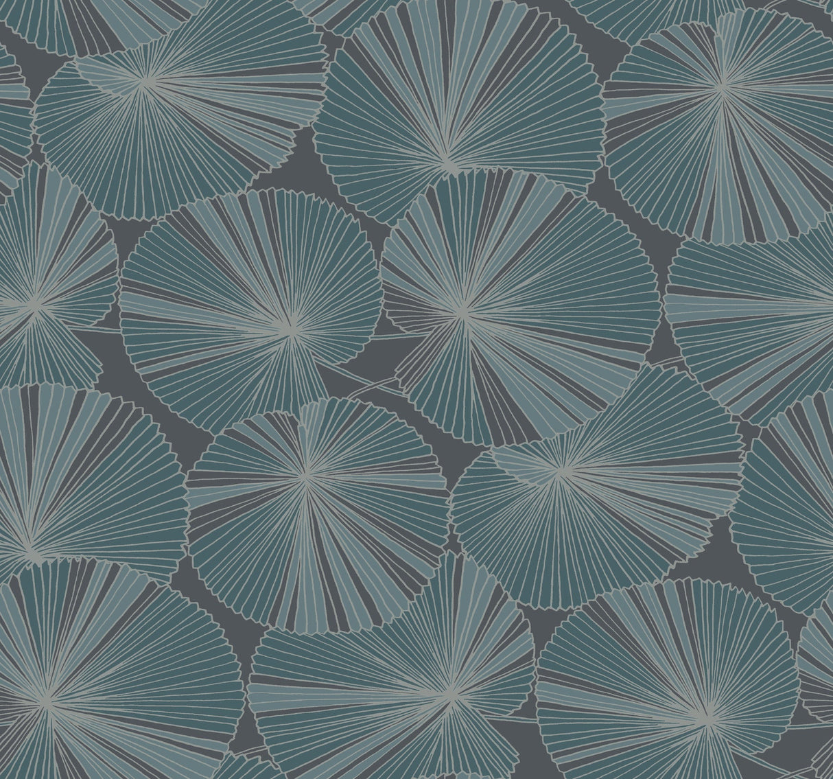 Candice Olson NT6116 Layered Lily Pads Wallpaper - Eade's Wallpaper