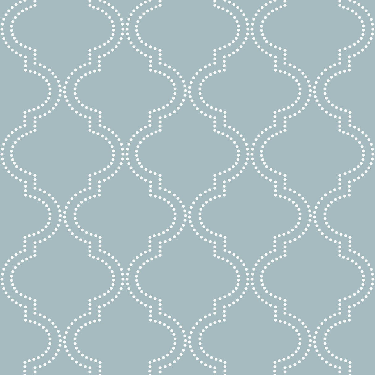 NuWallpaper NU1826 Slate Blue Quatrefoil Peel & Stick Wallpaper