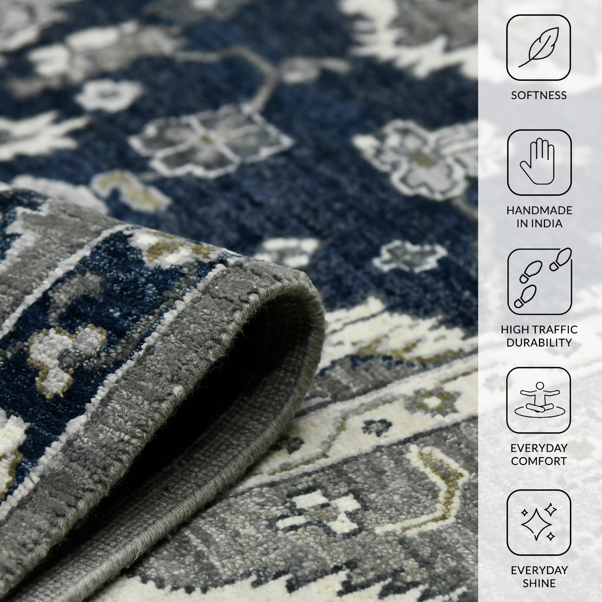 Amer Rugs NUI-2 Nuit Arabe Classic Bordered Area Rug