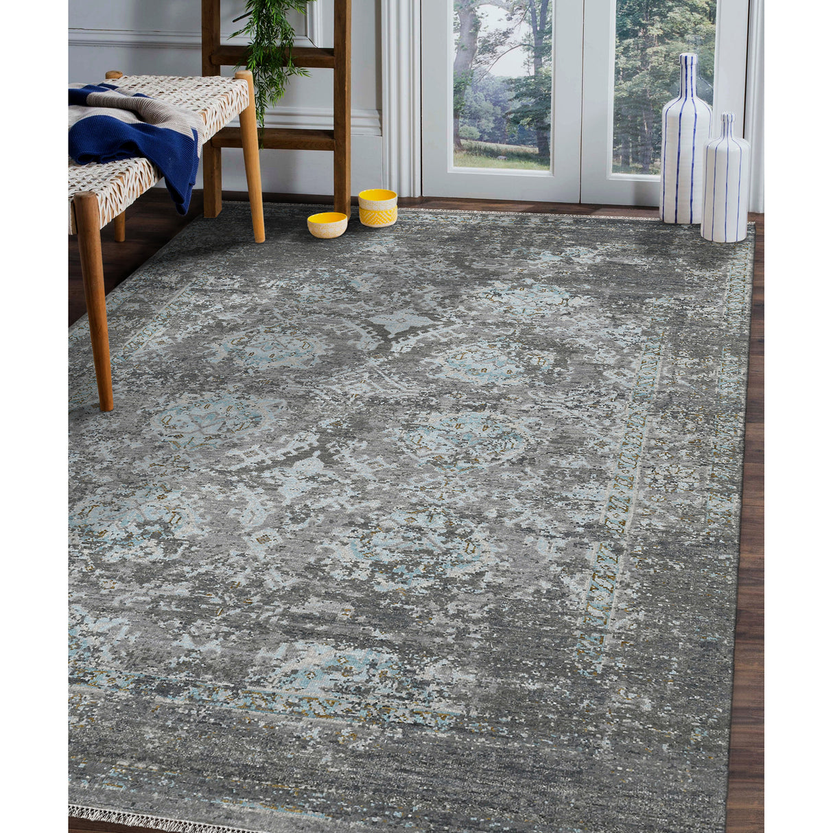 Amer Rugs NUI-22 Nuit Arabe Classic Bordered Area Rug