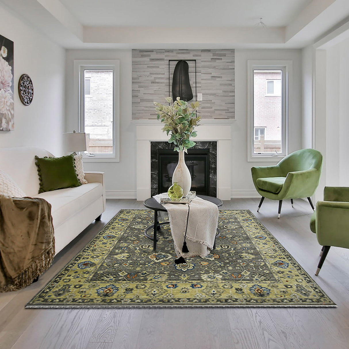 Amer Rugs NUI-46 Nuit Arabe Classic Bordered /Mellow Area Rug