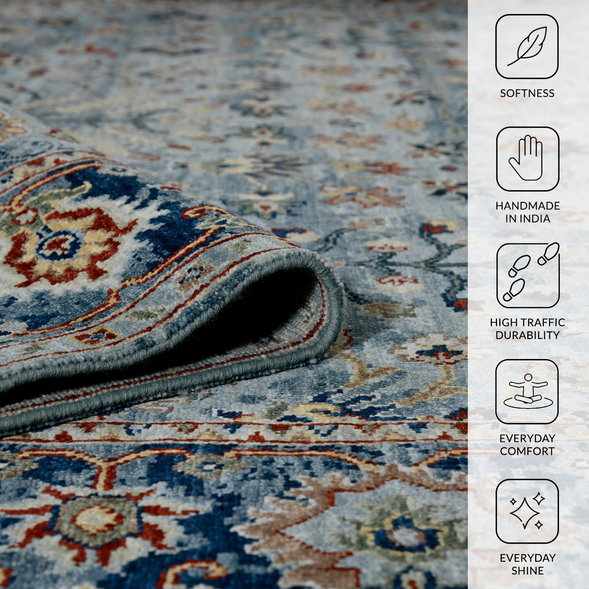 Amer Rugs NUI-60 Nuit Arabe Classic Bordered /Indigo Area Rug