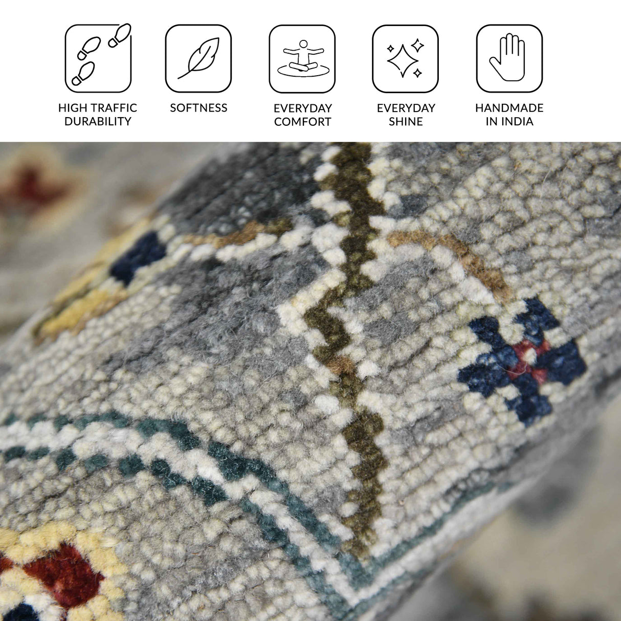 Amer Rugs NUI-74 Nuit Arabe Classic Bordered Area Rug