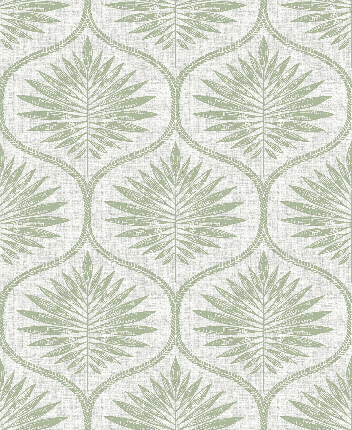 NuWallpaper NUS3621 Green Primitive Leaves Peel & Stick Wallpaper