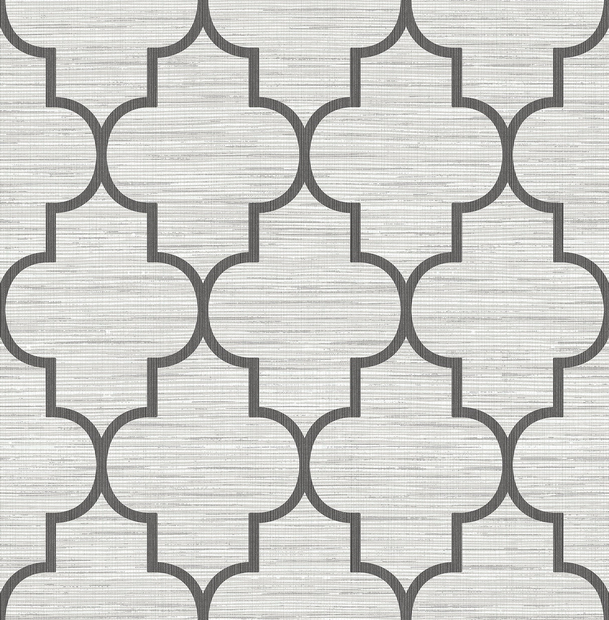 NuWallpaper NUS3963 Black Hudson Peel & Stick String Wallpaper