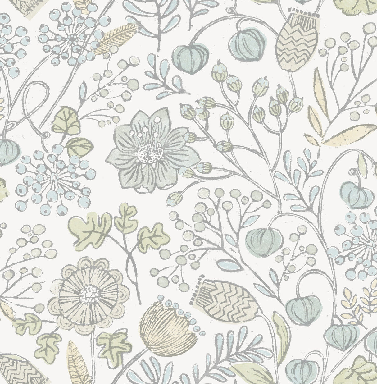 NuWallpaper NUS4307 Blue and Green Southern Trail Peel & Stick Wallpaper