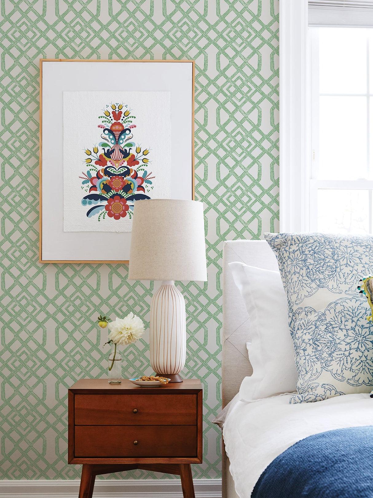 NuWallpaper NUS4382 Green Tanner Peel & Stick Wallpaper