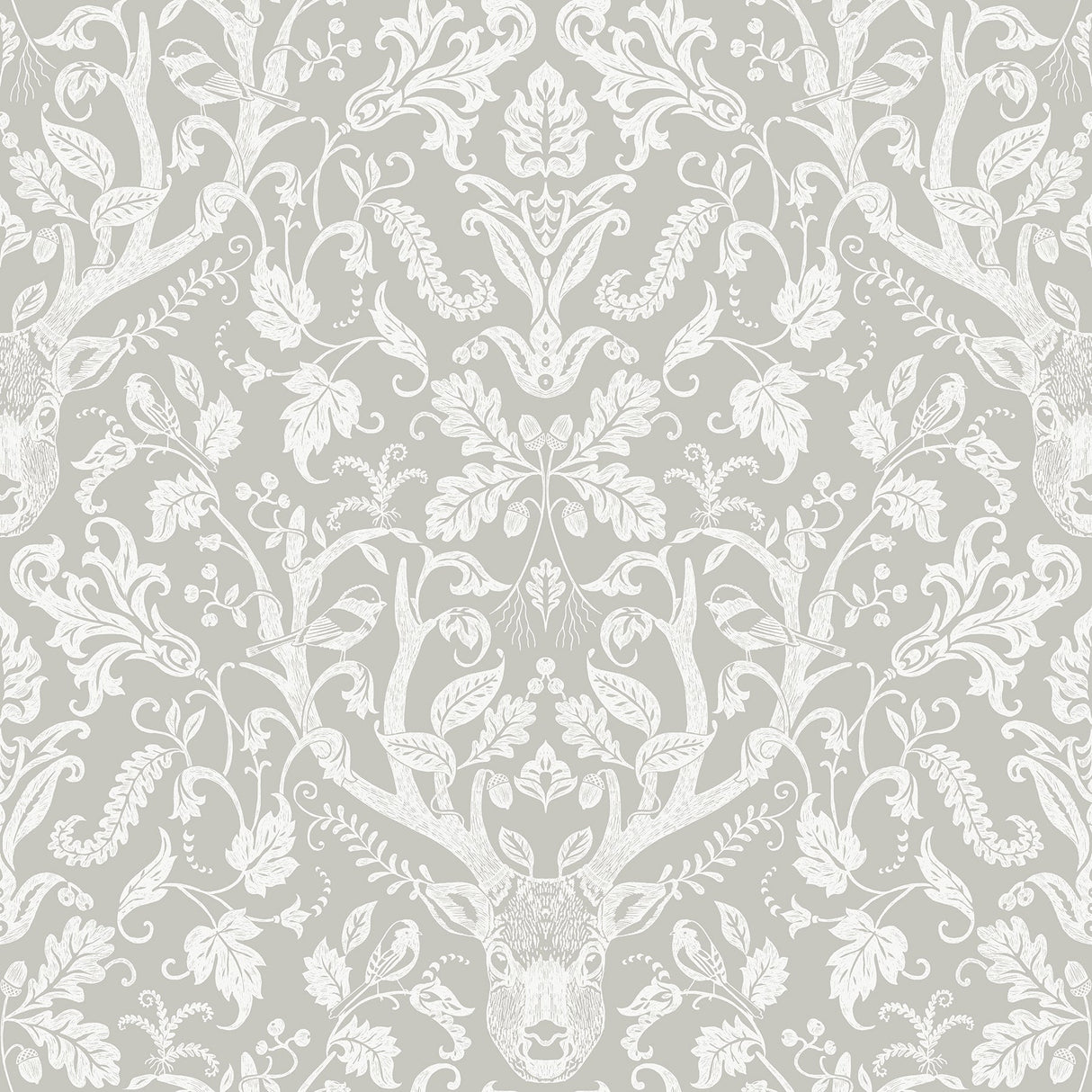 NuWallpaper NUS4393 Taupe Escape to the Forest Peel & Stick Wallpaper