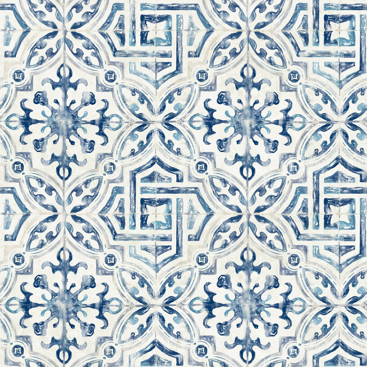 NuWallpaper NUS4396 Blue Landondale Peel & Stick Wallpaper