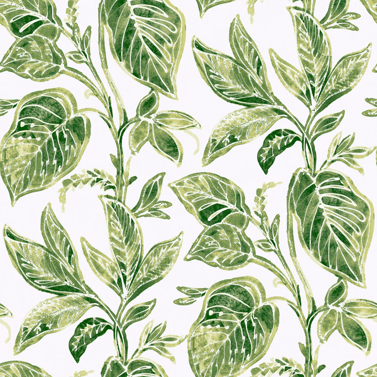 NuWallpaper NUS4446 Green Caryota Peel & Stick Wallpaper