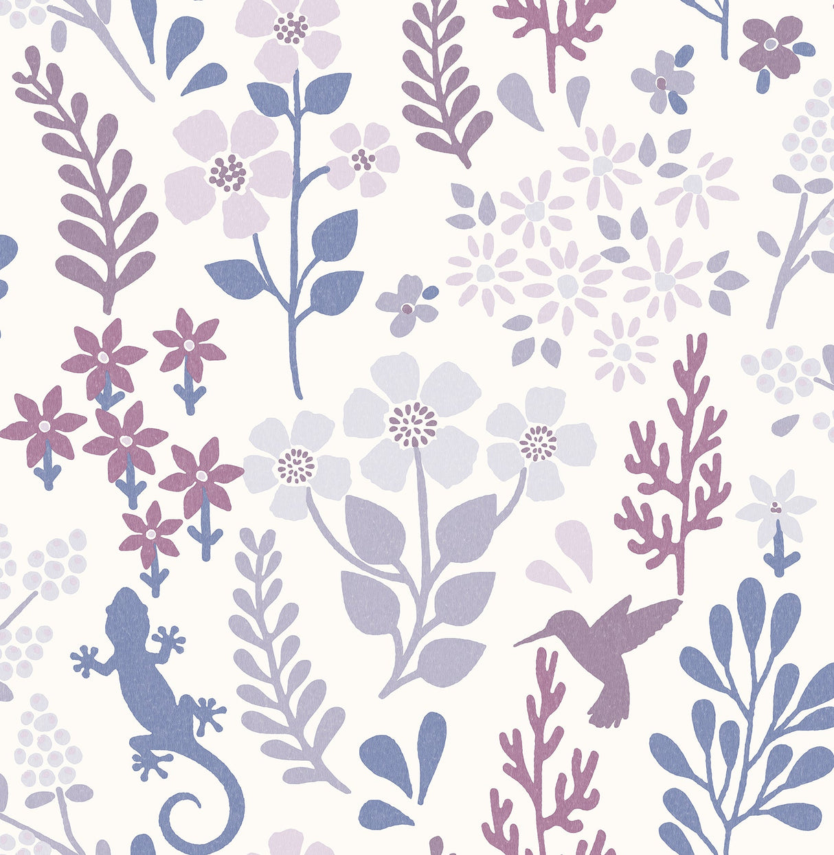 NuWallpaper NUS4621 Periwinkle Zoey Leaf Peel & Stick Wallpaper