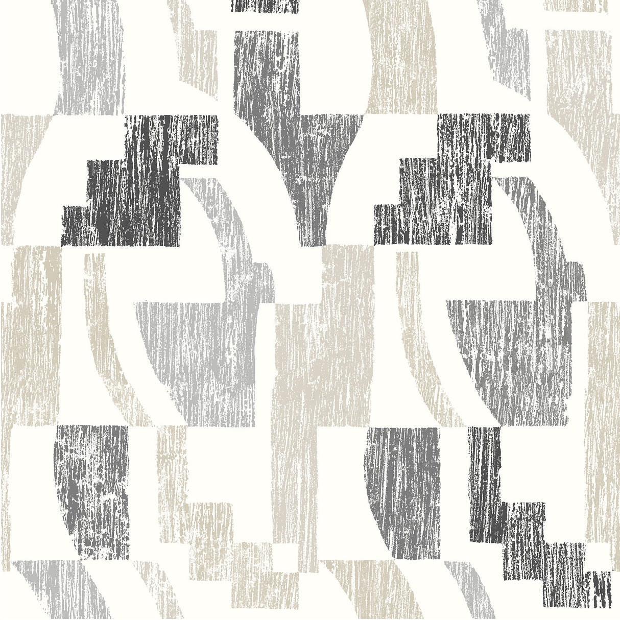 NuWallpaper NUS4634 Taupe Multi Lenny Geometric Peel & Stick Wallpaper