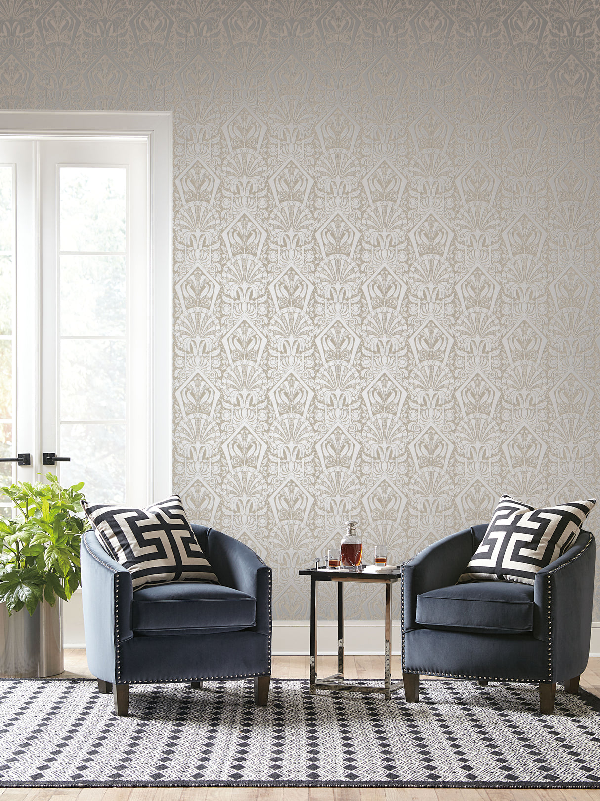 York NV5532 Beige & Cream Zelda Wallpaper
