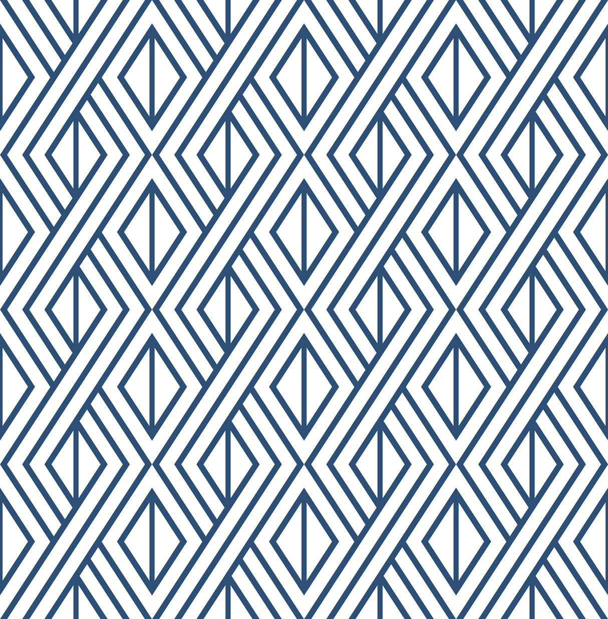 NextWall NW30106 Navy Diamond Geometric