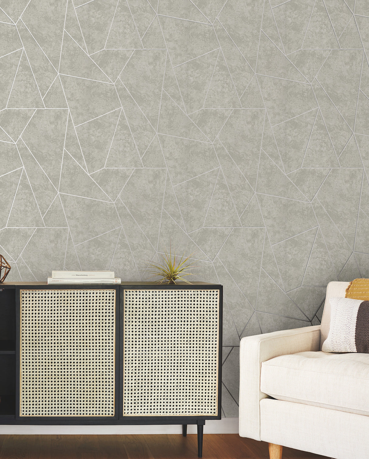 York NW3503 Nazca Light Grey & Silver Wallpaper