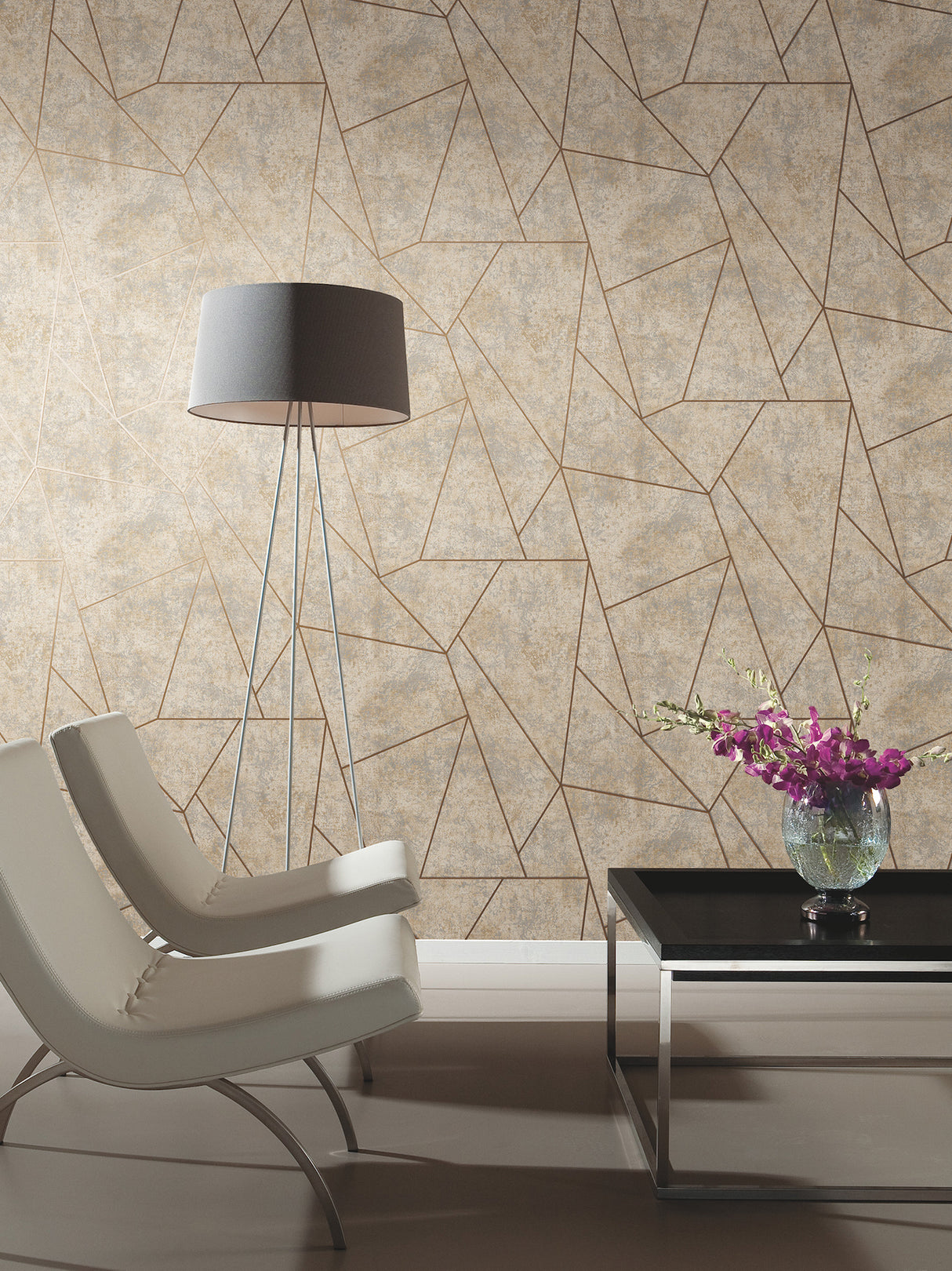 York NW3504 Nazca Neutral & Gold Wallpaper