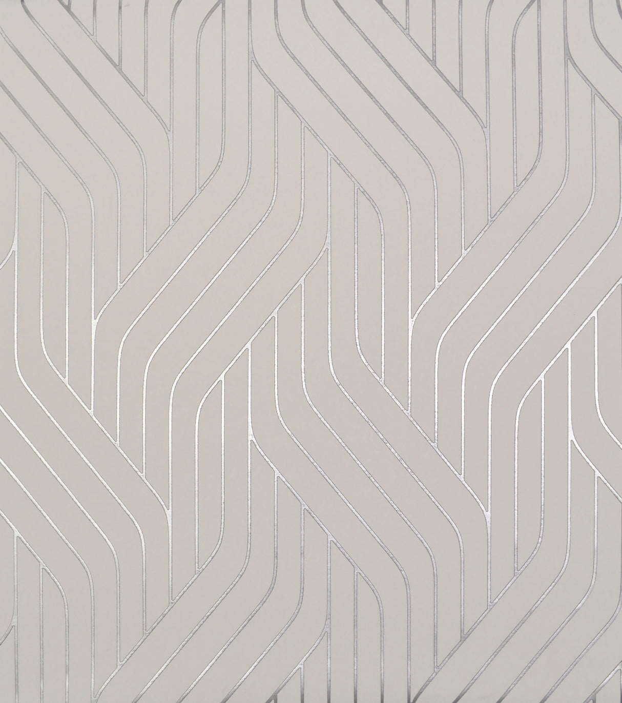 York NW3516 Ebb & Flow White & Silver Wallpaper