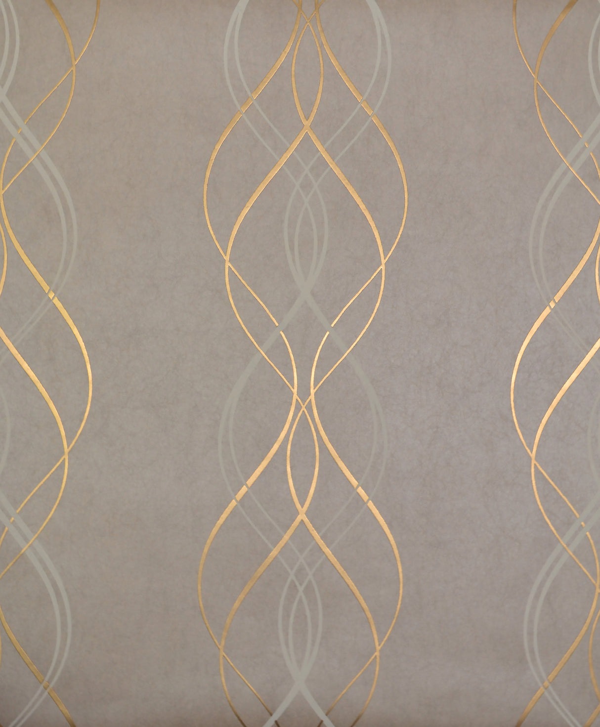 York NW3552 Aurora Khaki & Gold Wallpaper