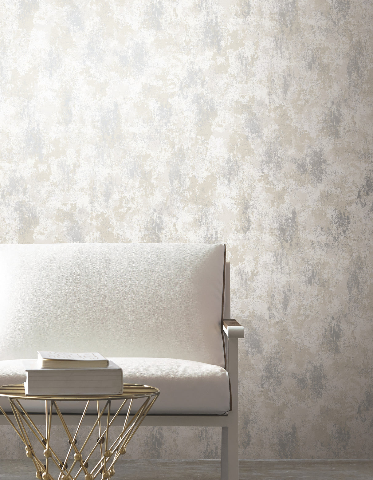 York NW3572 Nebula White & Silver Wallpaper