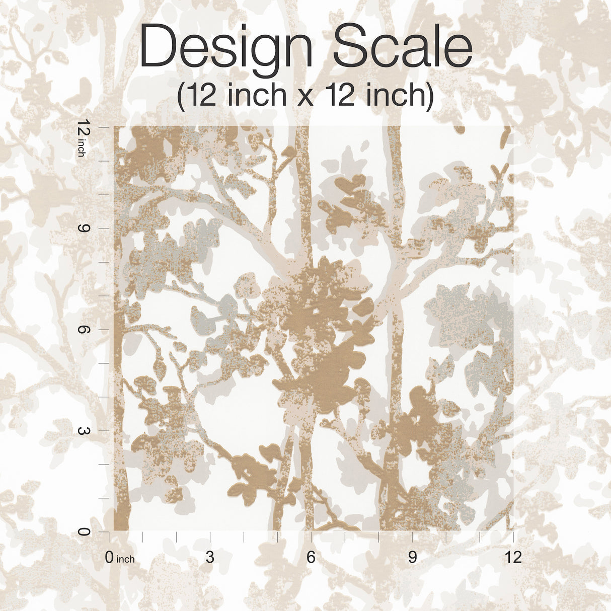 York NW3583 Shimmering Foliage White & Gold Wallpaper